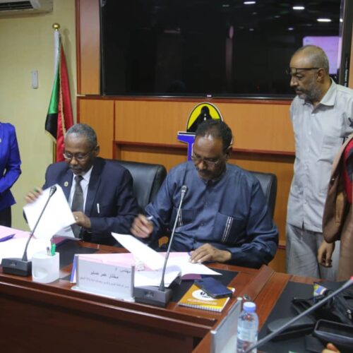 SUST signs an agreement with the Roads, Bridges and Drainage Authority, Ministry of Infrastructure and Transportation, Khartoum State